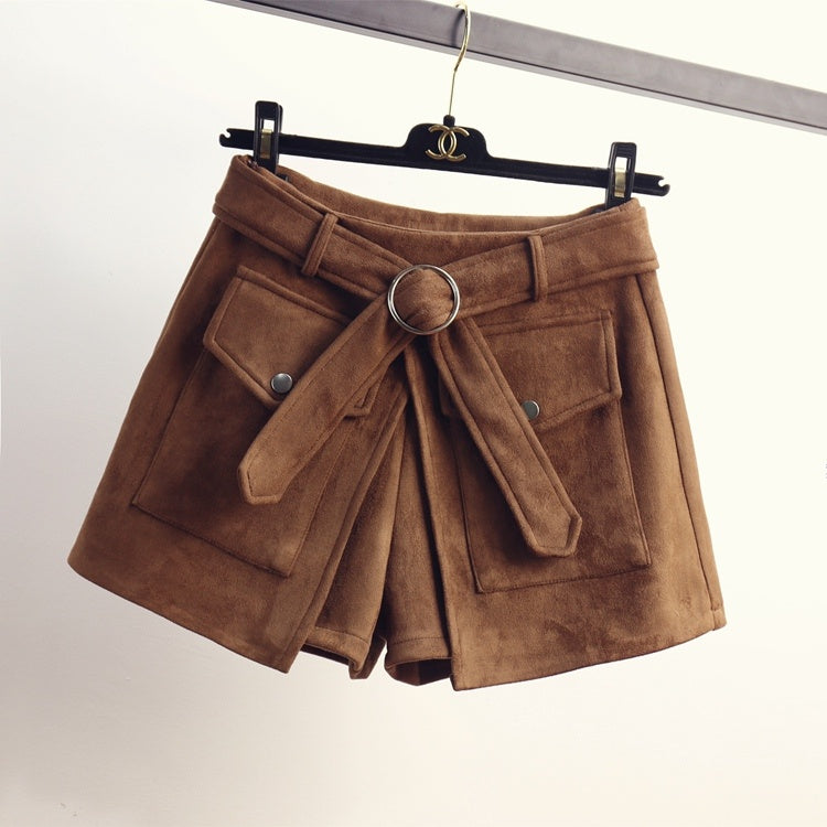 Suede Shorts