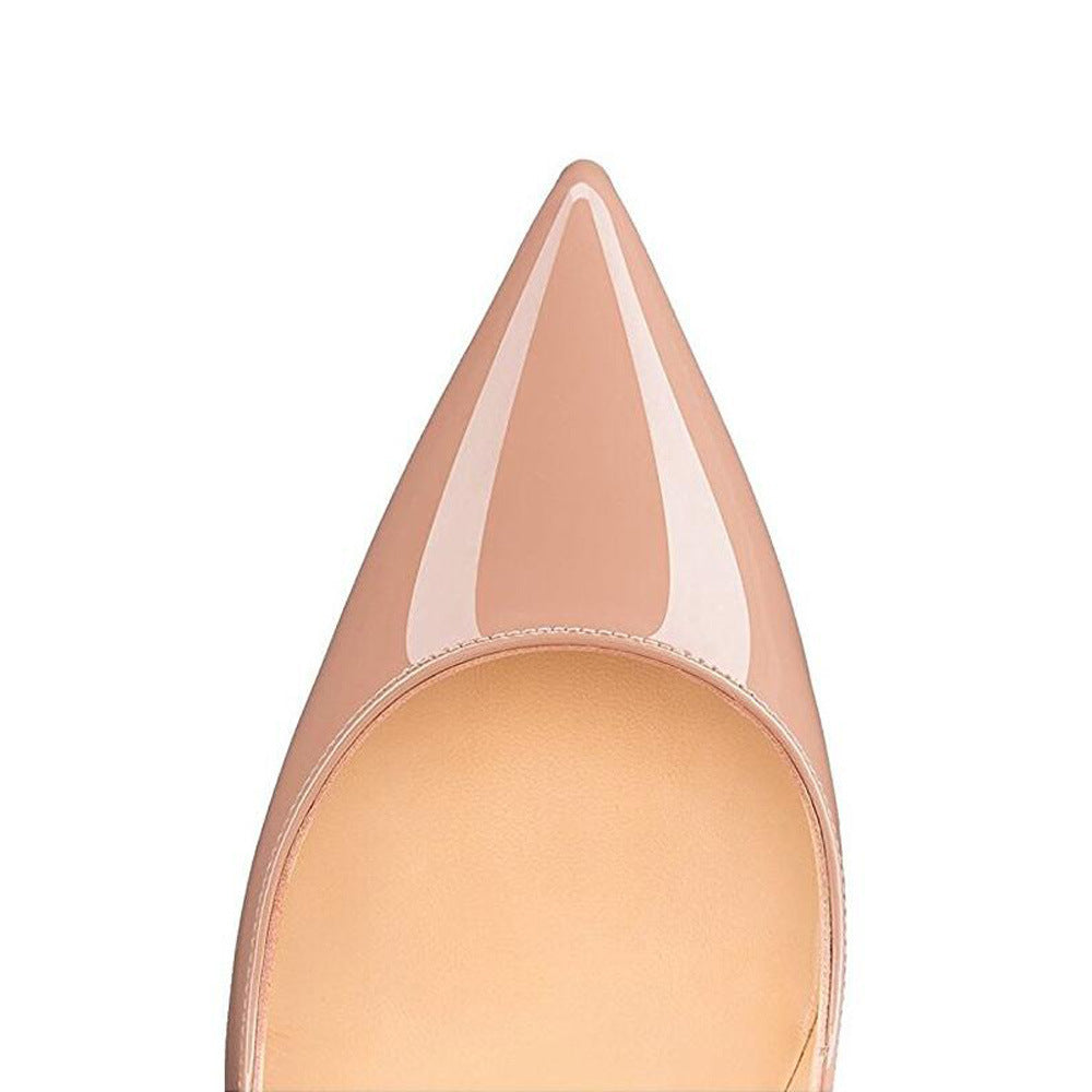 Pointed Patent Leather High Heels