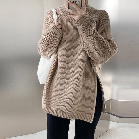 Knitted long sleeve cardigan