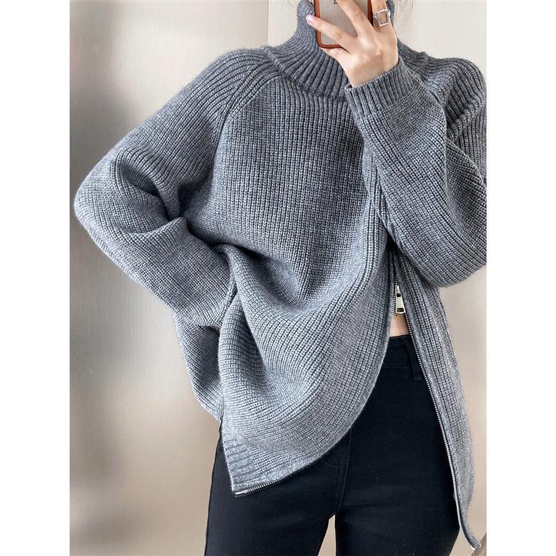 Knitted long sleeve cardigan