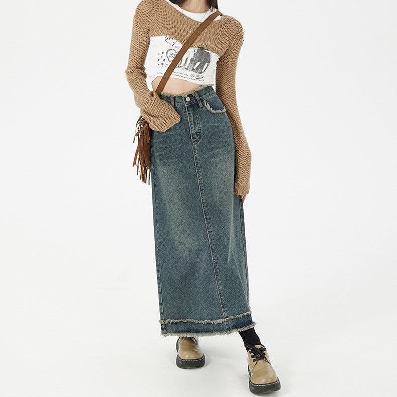 Denim Long Skirt