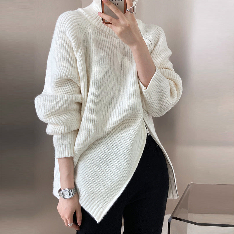 Knitted long sleeve cardigan