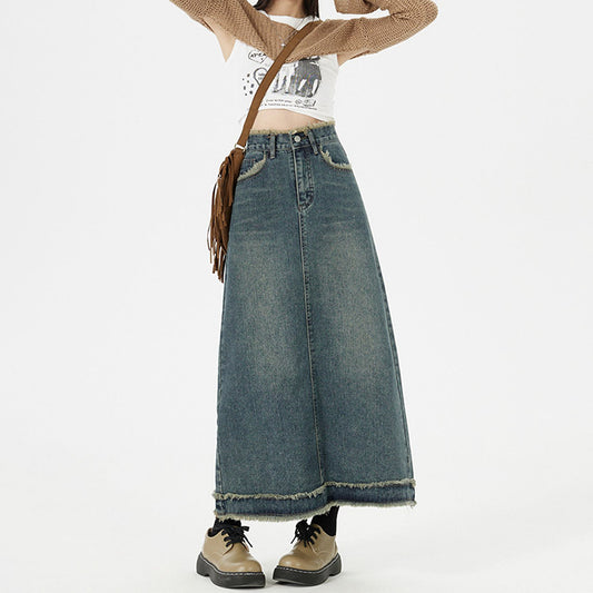 Denim Long Skirt