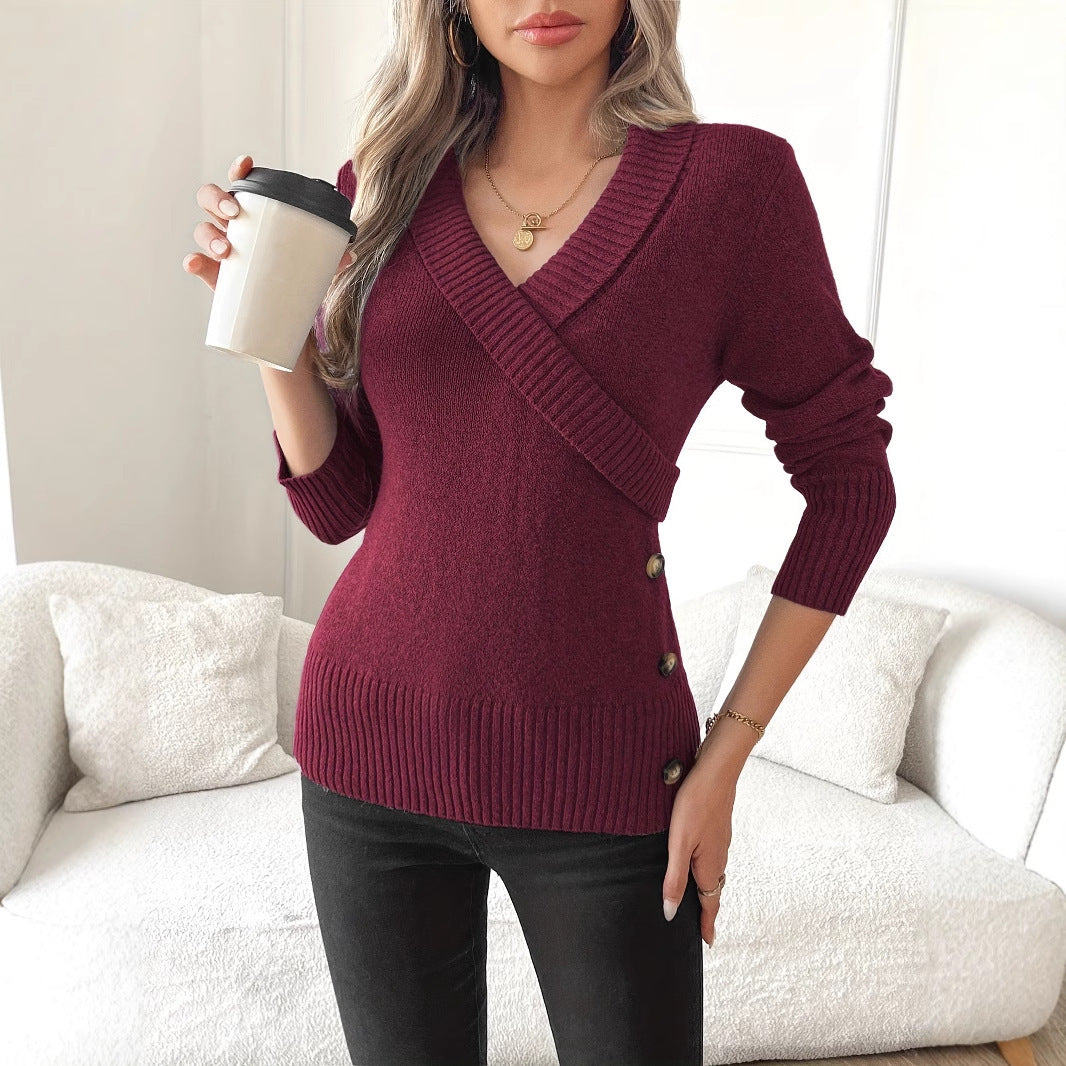 Buttoned Knitted Top