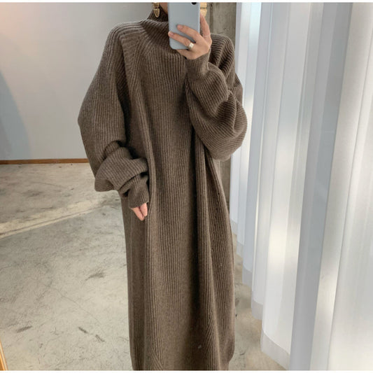 Raglan Knitted Sweater Dress