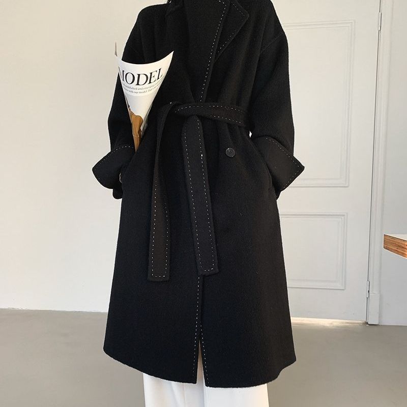 Stitched Wool Coat