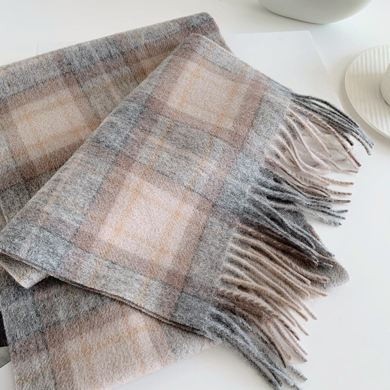 Wool Plaid Scarf