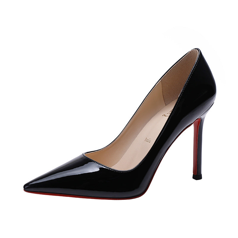Shallow mouth pointed tip heels