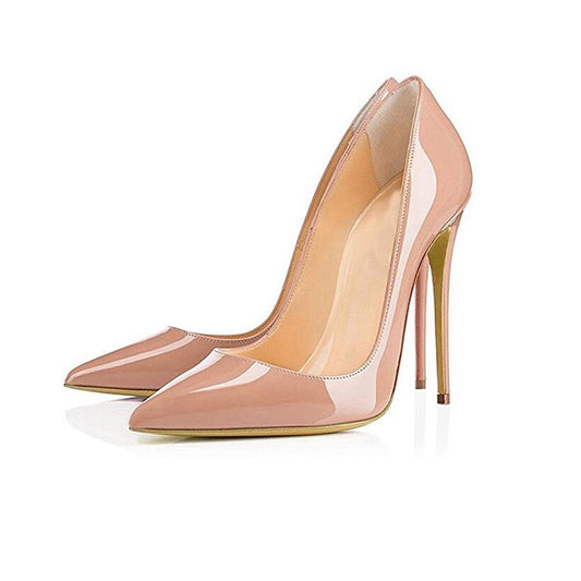 Pointed Patent Leather High Heels