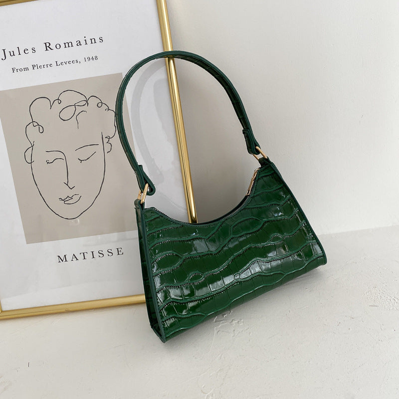 Patterned baguette bag