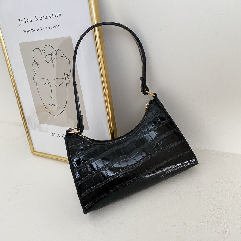 Patterned baguette bag