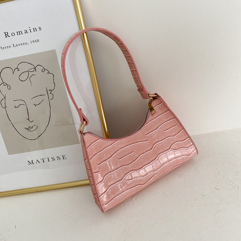 Patterned baguette bag