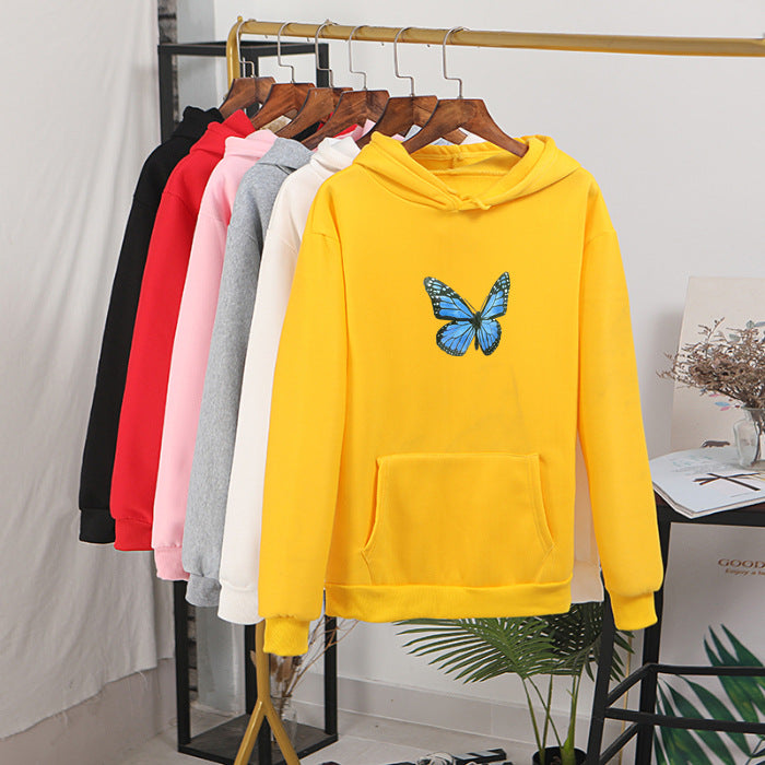 Thickened Fleece-lined Butterfly Sweater