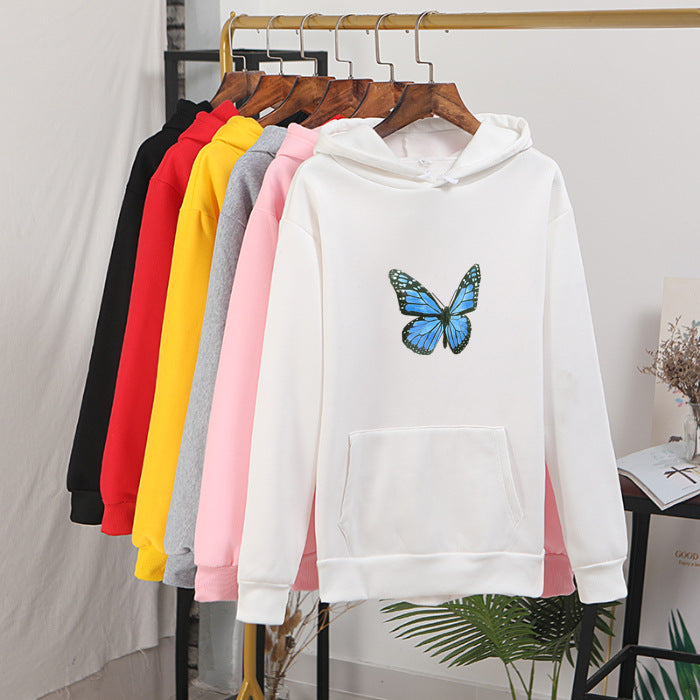 Thickened Fleece-lined Butterfly Sweater