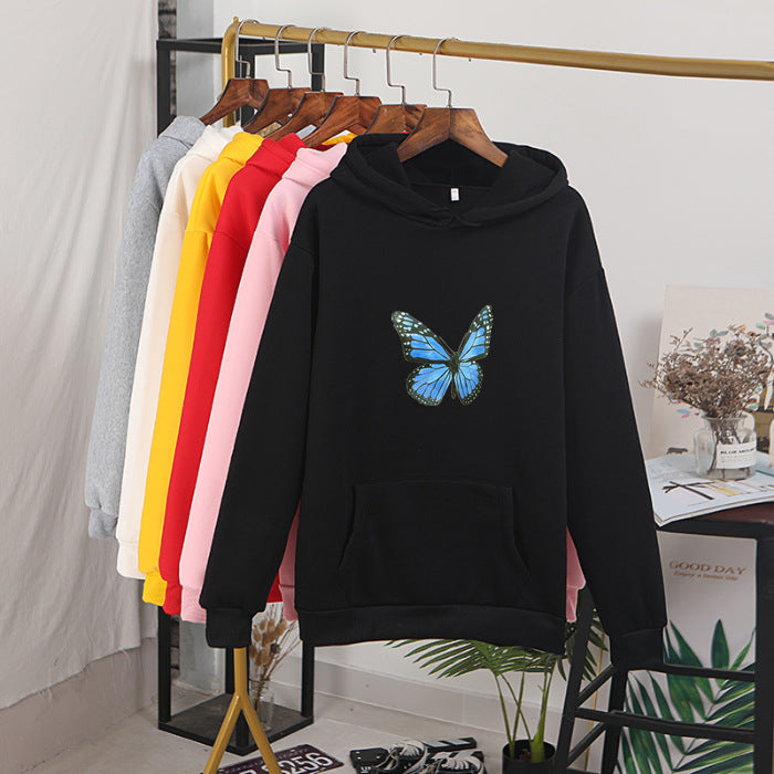 Thickened Fleece-lined Butterfly Sweater