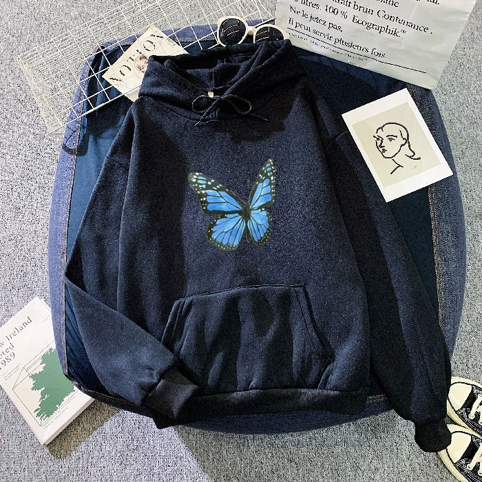 Thickened Fleece-lined Butterfly Sweater