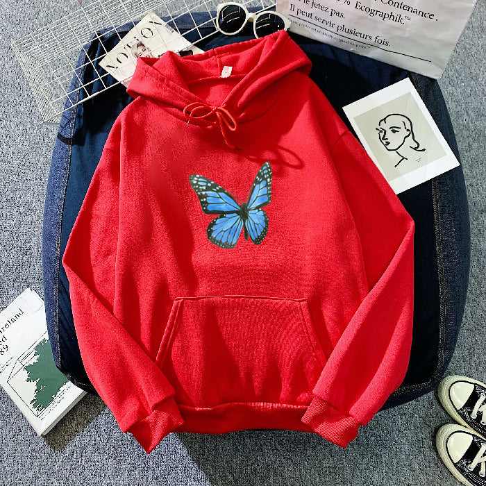 Thickened Fleece-lined Butterfly Sweater