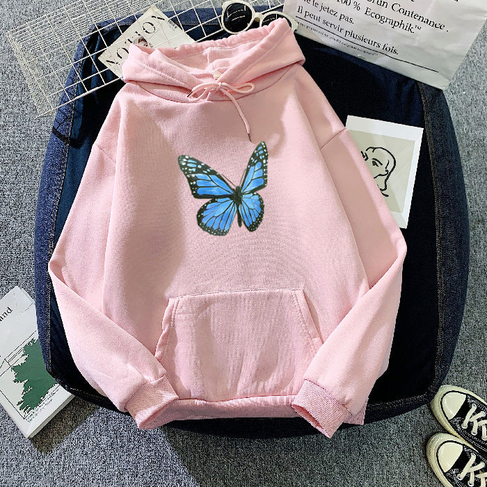 Thickened Fleece-lined Butterfly Sweater