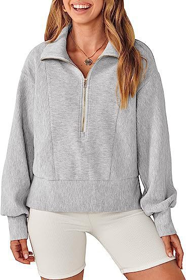 Half Zipper Pullover Long Sleeve Sweater