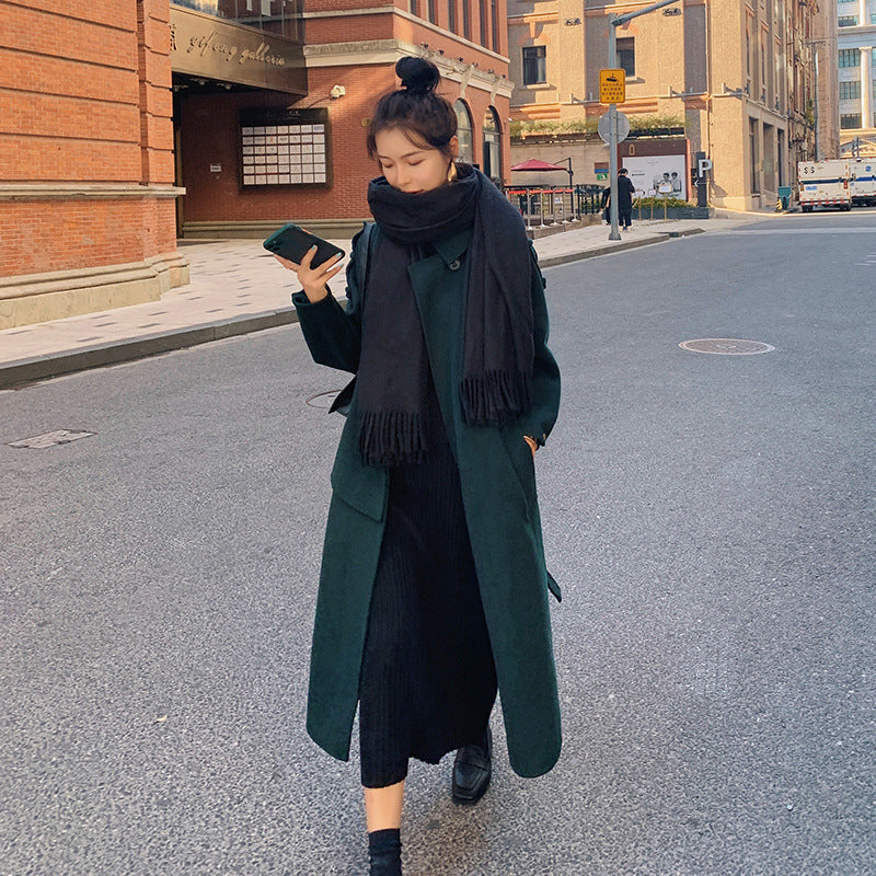 Mid-length Woolen Coat