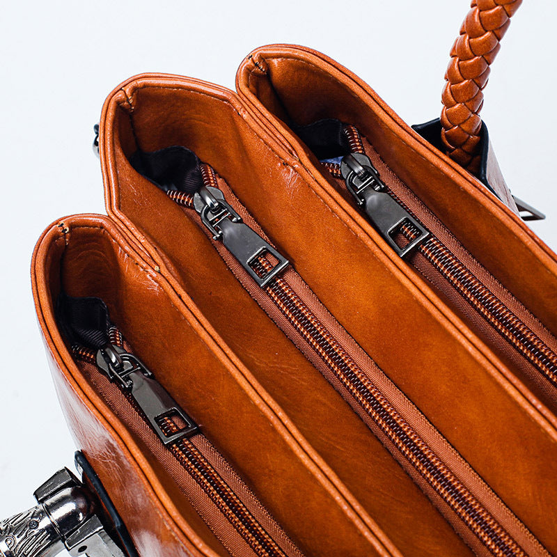 Vintage leather luxury handbag
