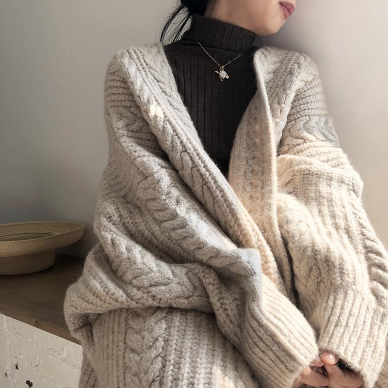 Long-sleeved Knit Cardigan Jacket