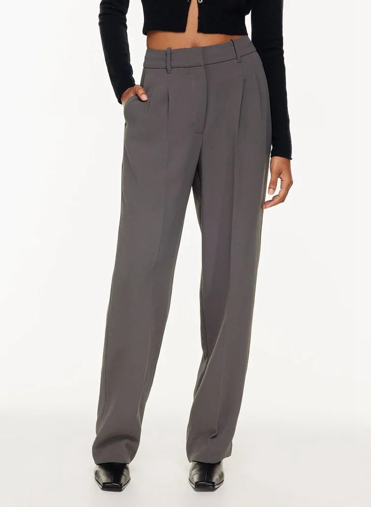 Straight Trousers With Pockets