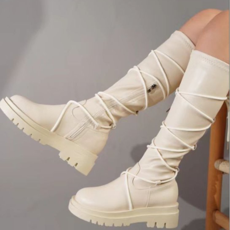 Lace-Up Platform Boots