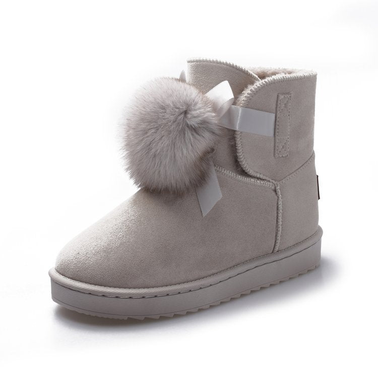 Cotton Flat Boots