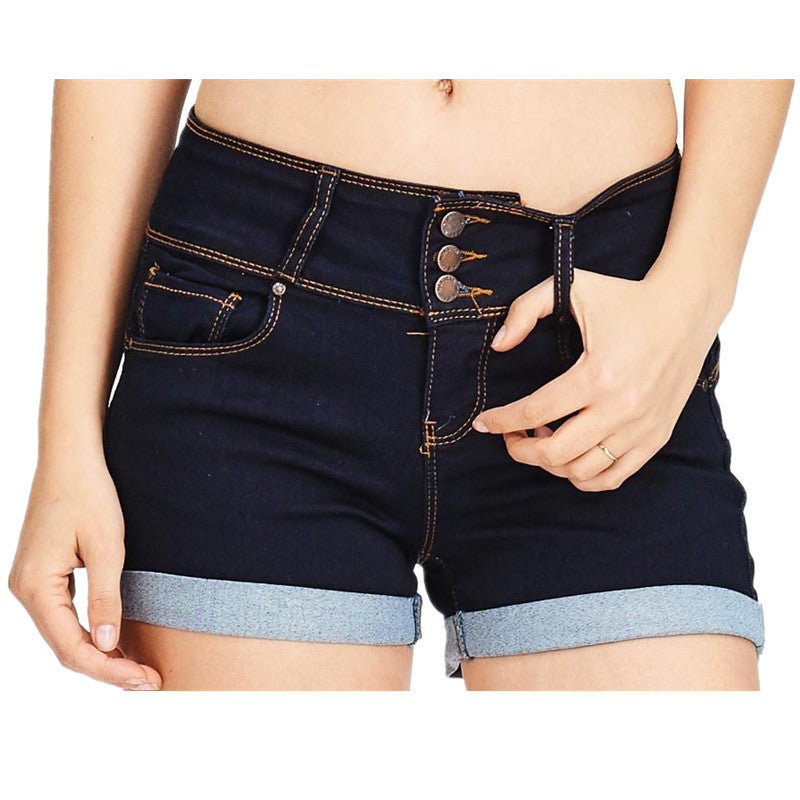 Waist-tight Denim Shorts