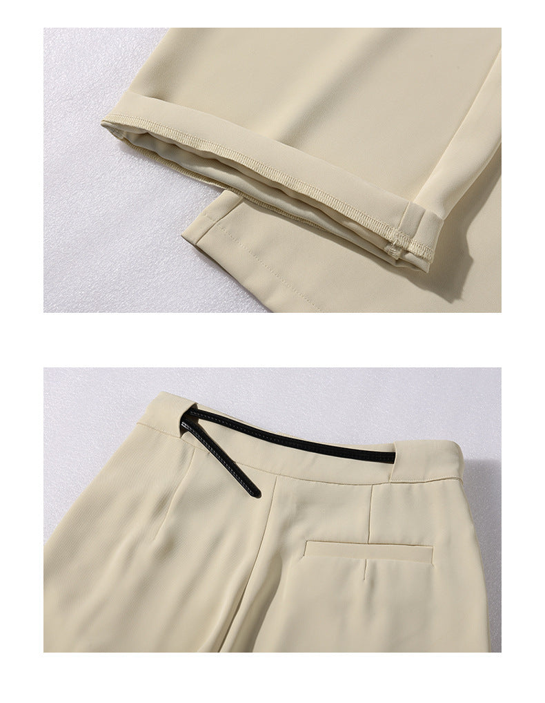 Belted Straight Trousers