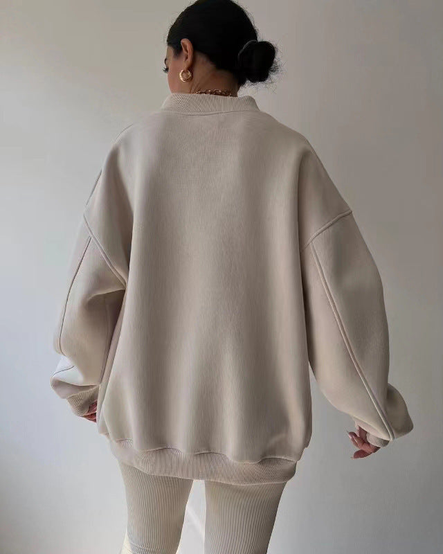 V-neck Long Sleeve Loose Sweater