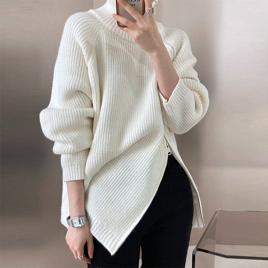 Knitted long sleeve cardigan