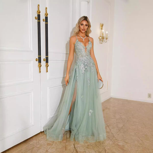 Sparkling Slit Dress
