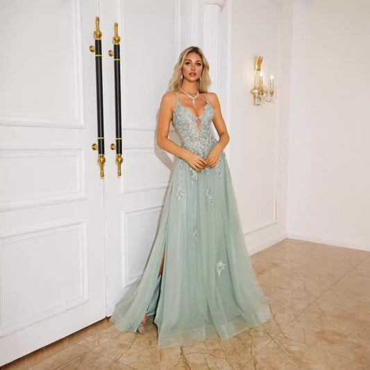 Sparkling Slit Dress