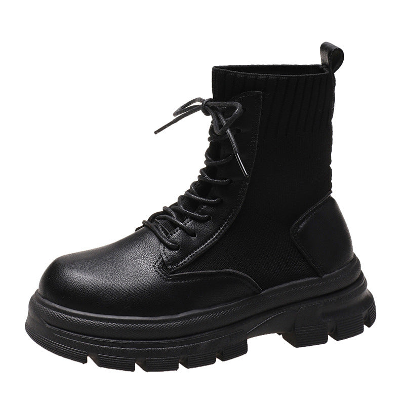 Round Head Lace-up Martin Boots