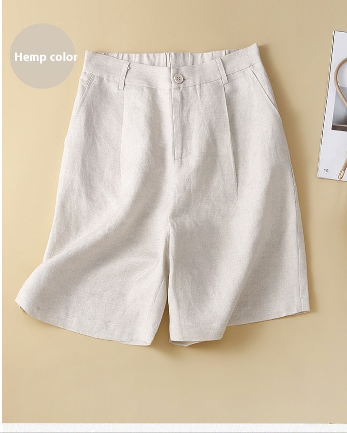 Cotton And Linen Bermuda Shorts