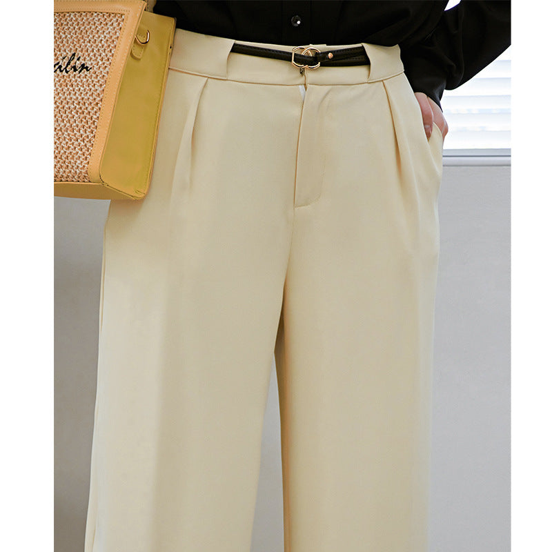 Belted Straight Trousers