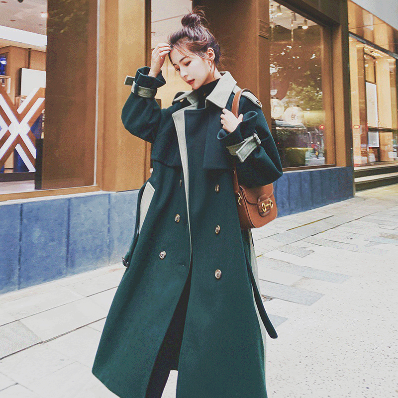 Dark Green Woolen Coat