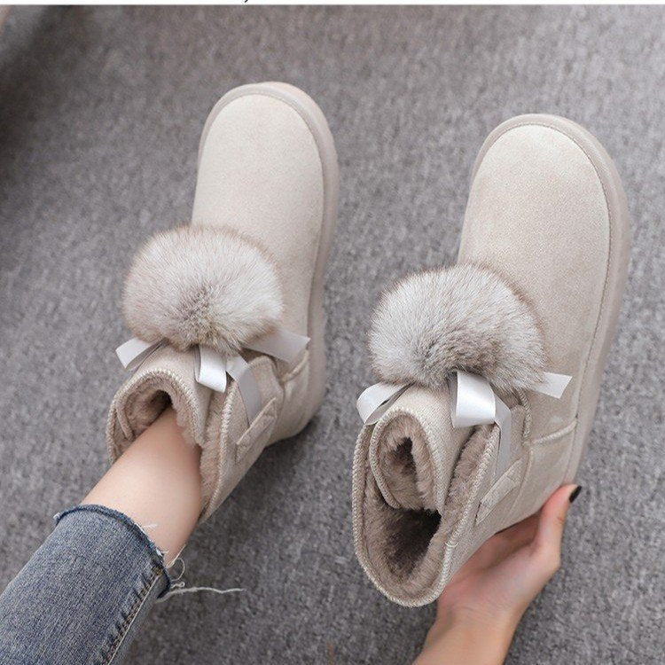 Cotton Flat Boots