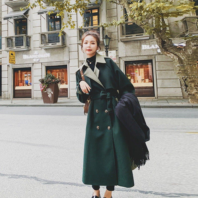 Dark Green Woolen Coat