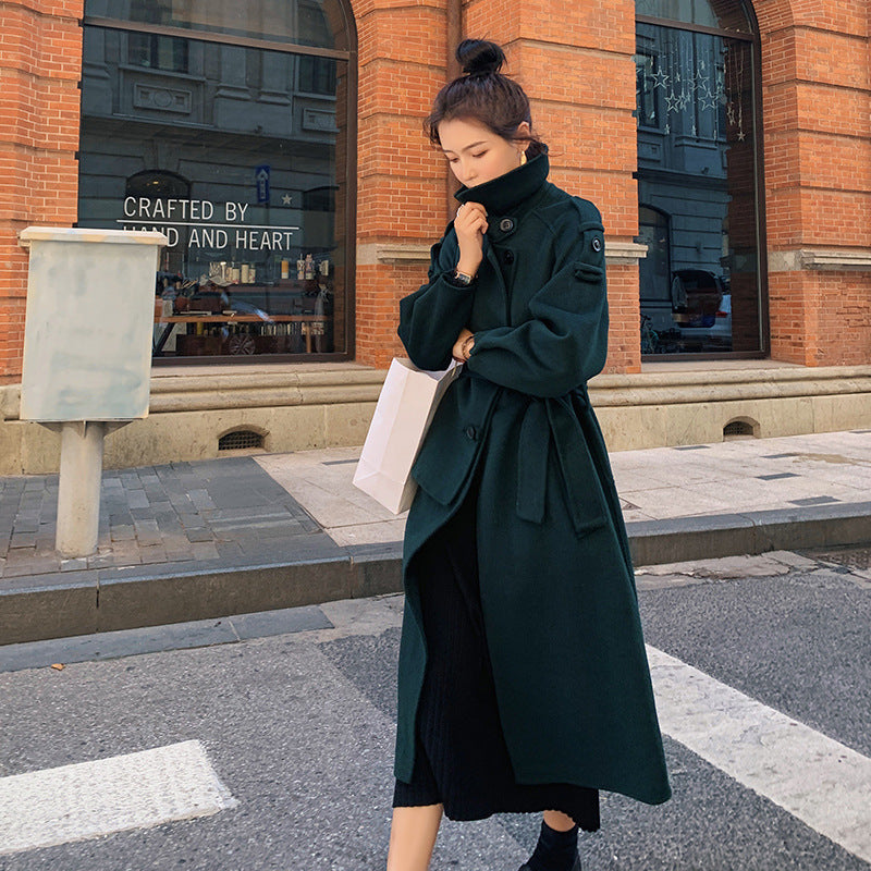 Mid-length Woolen Coat