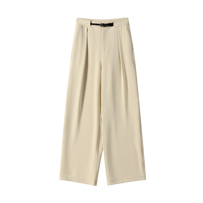 Belted Straight Trousers