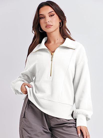 Half Zipper Pullover Long Sleeve Sweater