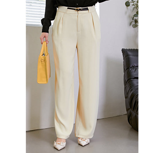 Belted Straight Trousers