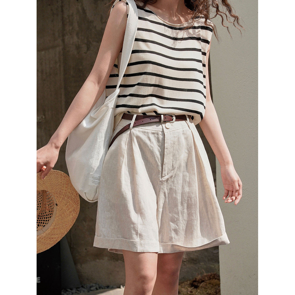 Wide Leg Bermuda Shorts