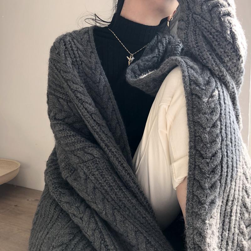 Long-sleeved Knit Cardigan Jacket